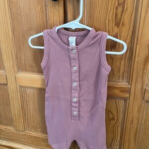 Kate Quinn Pink Mauve Organic Cotton Romper 6-12 Months
